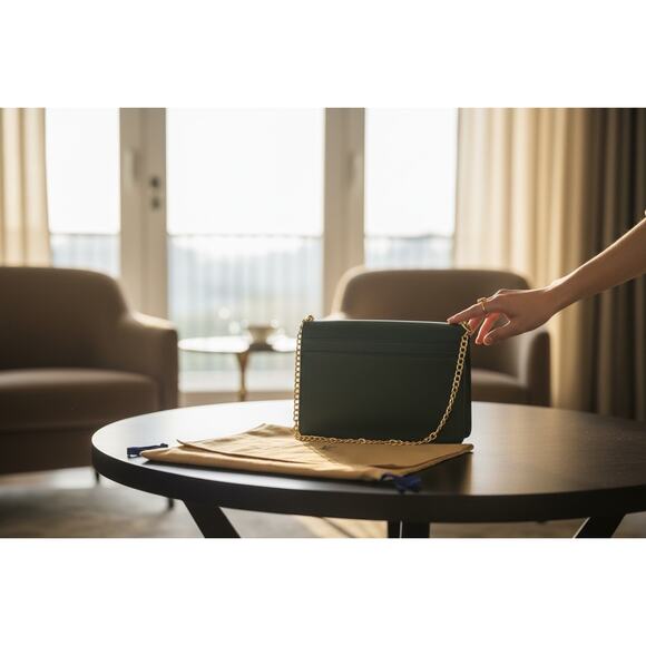 Louis Vuitton Handbags - Louis Vuitton Selenga Clutch – Episea Green Taiga Leather w/ COA